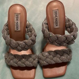Steve Madden Rhinestone Braided Heel